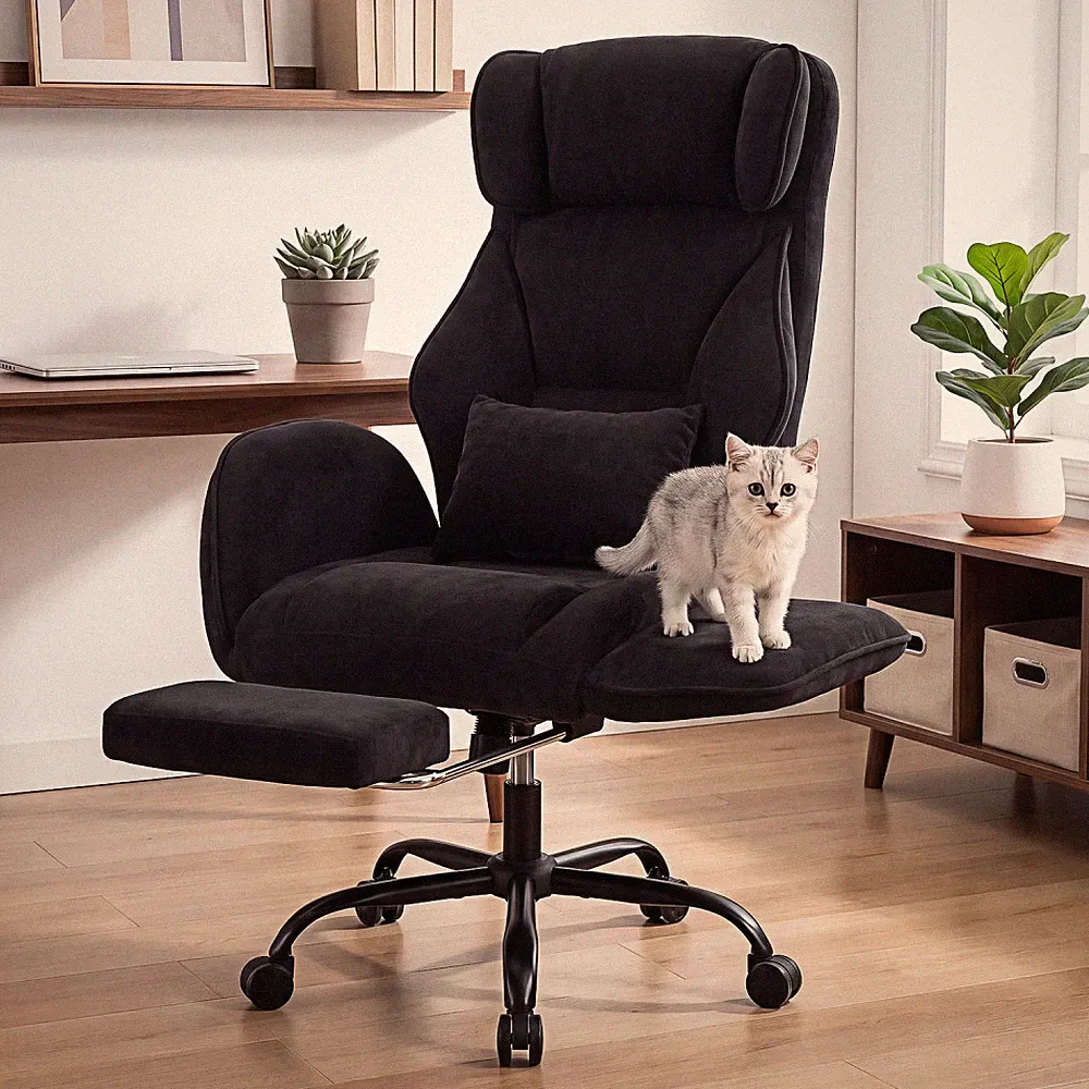 Bürostuhl toffstuhl Ergonomisch mit Fußstütze und Klappbar Armlehnen bis 200kg