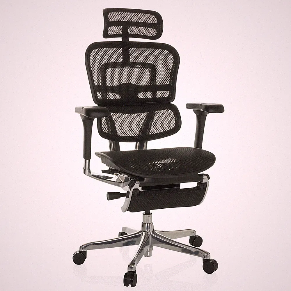 Chefsessel Bürostuhl ergonomisch Fußablage Netz ERGOHUMAN GEN2 hjh OFFICE