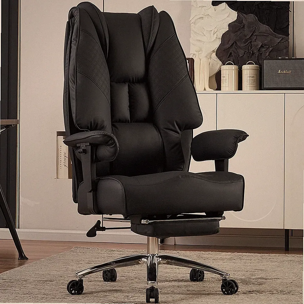 Chefsessel Bürostuhl XXL Ergonomisch 200kg mit Fußstütze und Taschenfederkern