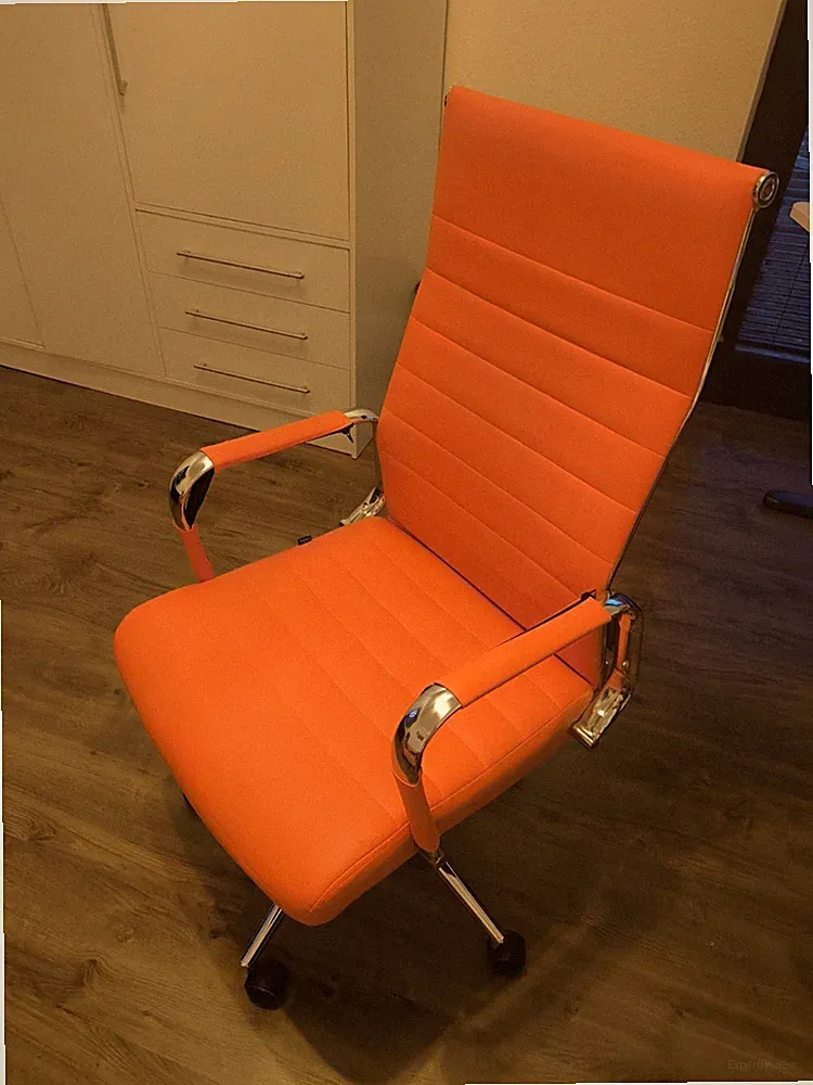 Computerstuhl Orange Ergonomisch PU Leder