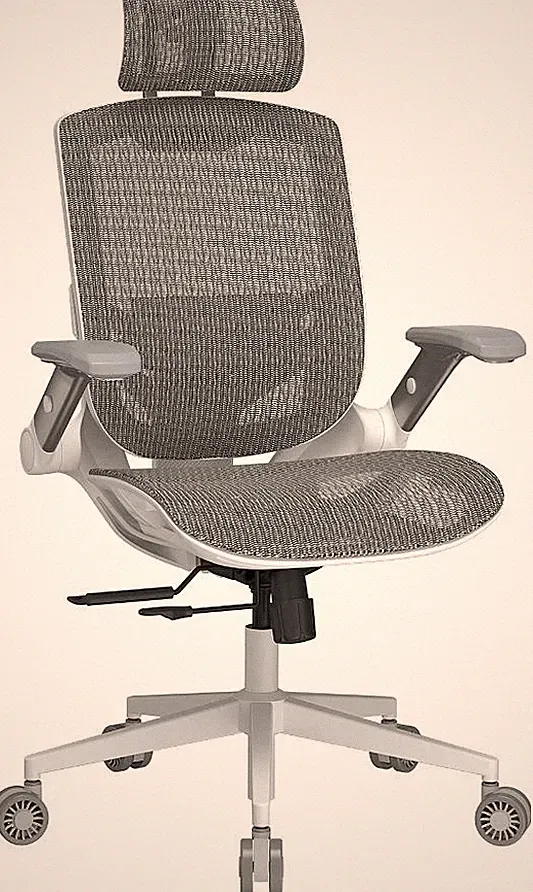 COUGAR Gaming Office-Stuhl Speeder One, Mesh, Weiß mit Atmungsaktiven Material