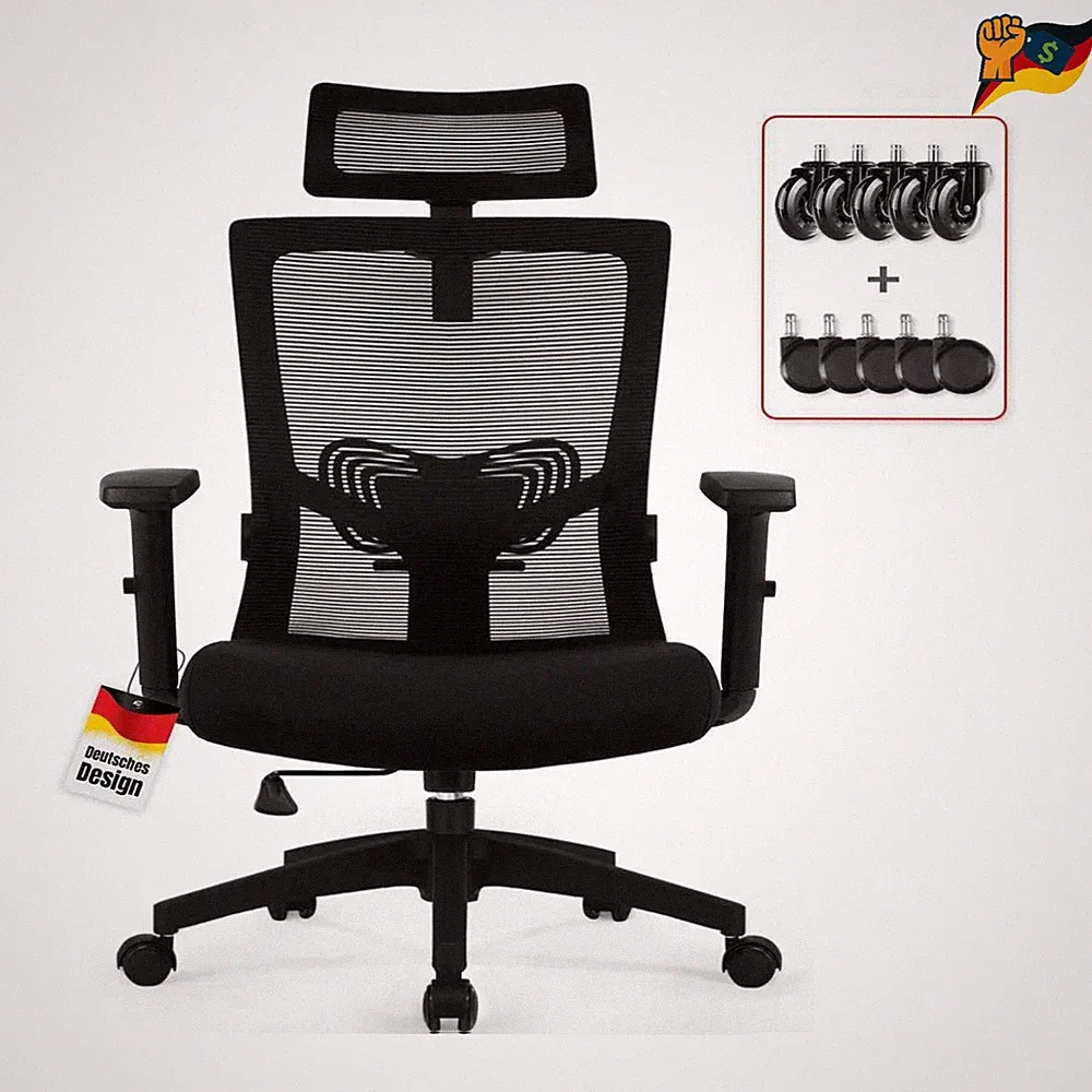 Daccormax Ergonomischer Bürostuhl Wippfunktion 135 Lendenstütze