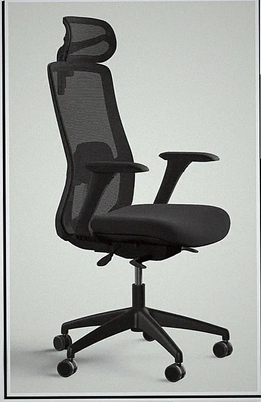 Desktronic SitOne Ergonomischer Bürostuhl Schwarz Lendenstütze Verstellbar NEU