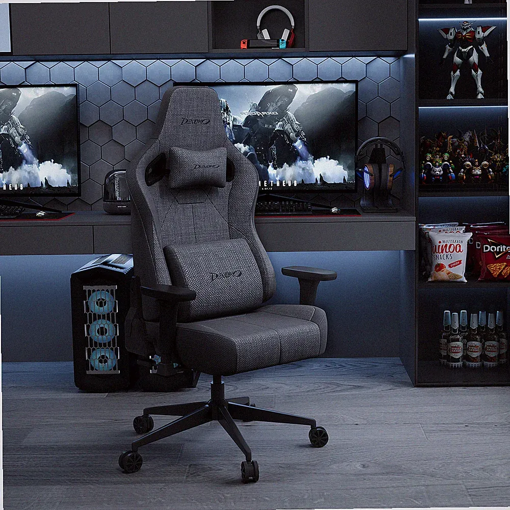 Devoko Ergonomisch Gaming Stuhl Drehstuhl Chefsessel Bürostuhl 150Kg+Wildlede