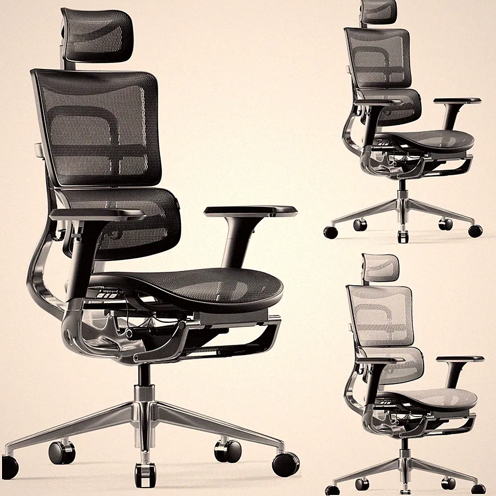 Diablo V-Master Bürostuhl Ergonomisch mit Fußstütze Schreibtischstuhl Drehstuhl