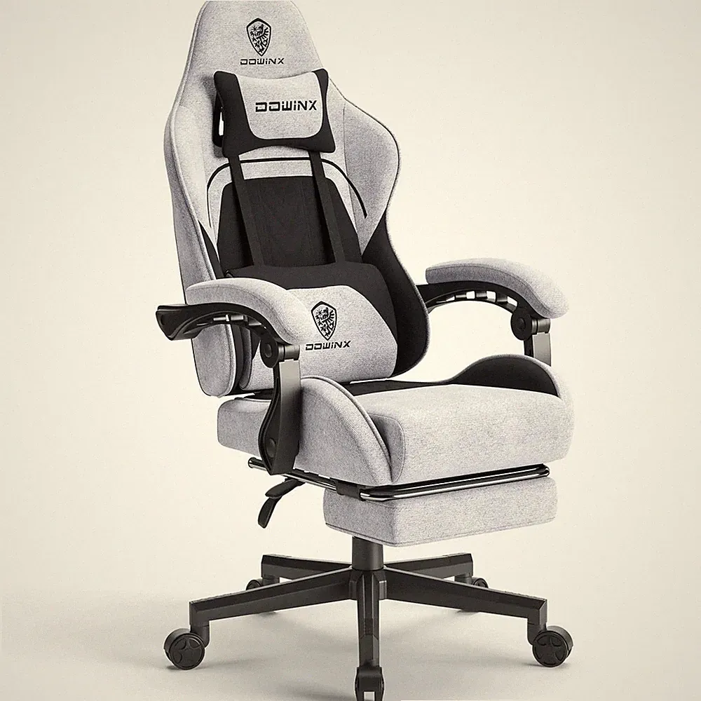 Dowinx Gaming Stuhl Bürostuhl Stoff Tasche Frühling Kissen, Verstellbarer Gamer