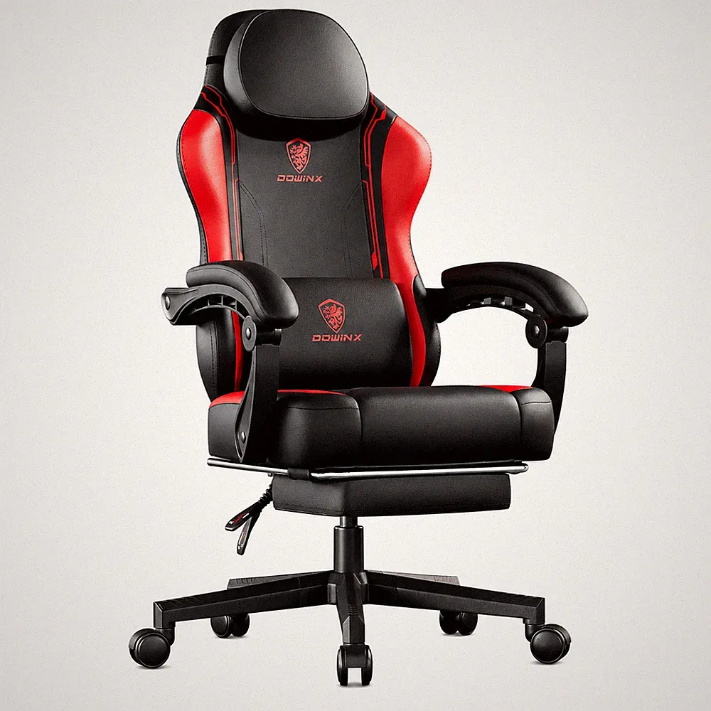 Dowinx Gaming Stuhl Ergonomisch Chefsessel Büro Liege Fußstütze Massage Zuhause UK