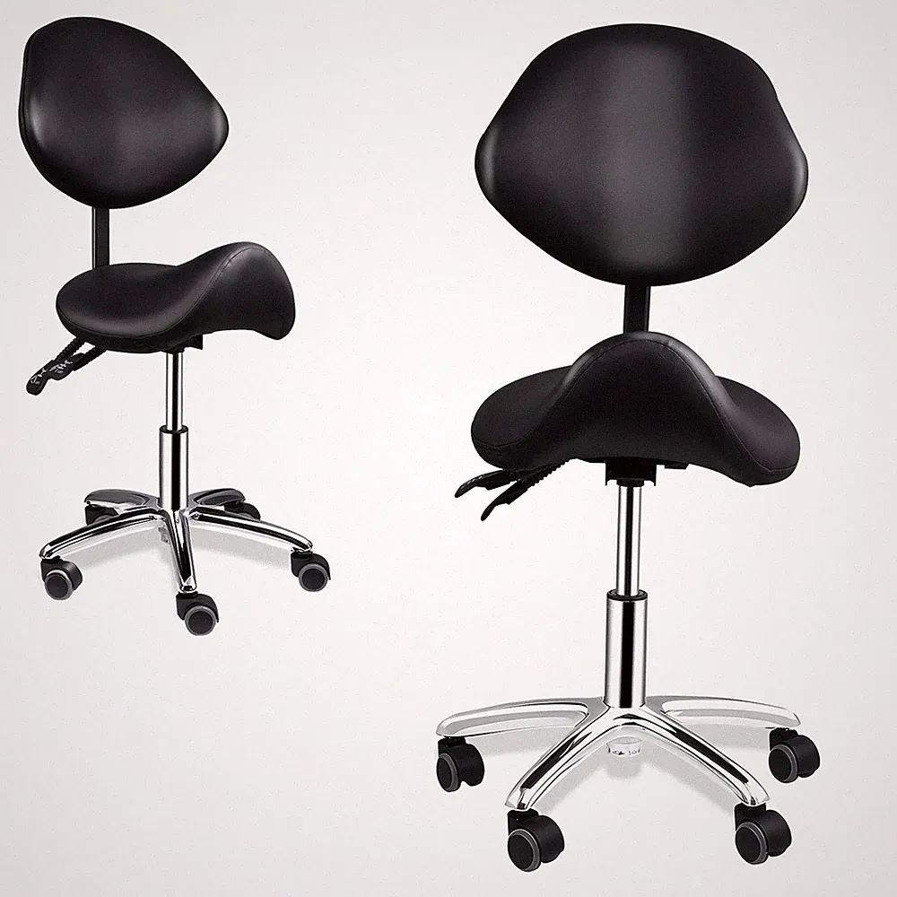 Drehhocker Sattelsitz Ergonomisch geformt Verstellbare Sitzhöhe Schwarz