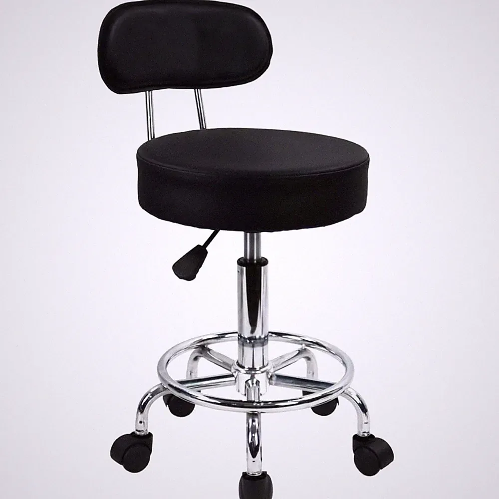 Drehstuhl Hochverstellbar, Bürostuhl, Kunstleder, Rollen, Schwarz, ergonomisch
