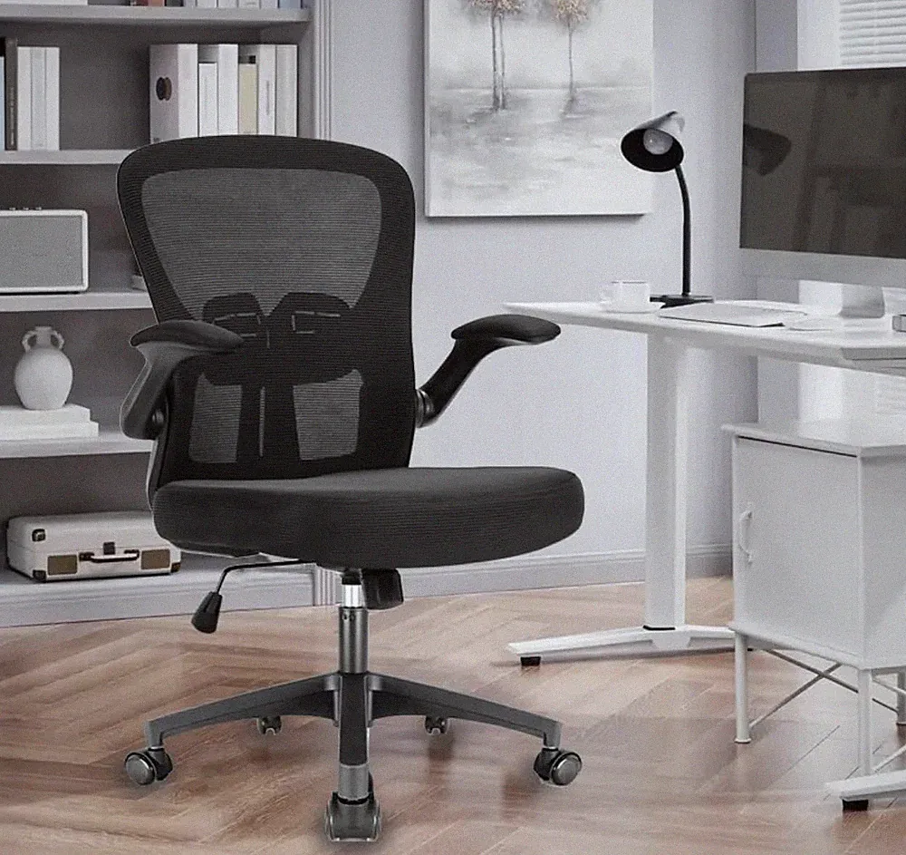 Durrafy Ergonomischer Bürostuhl, Schreibtischstuhl mit Verstellbaren Armlehnen
