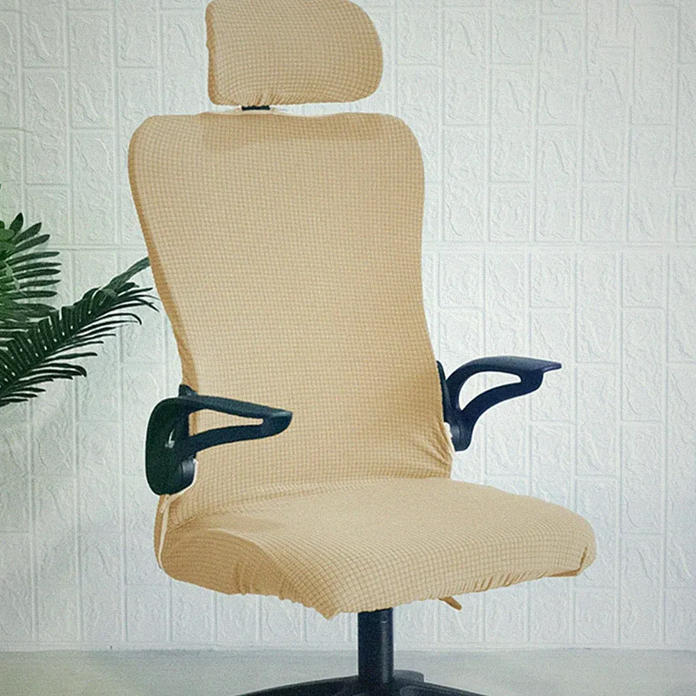 Elastische Stretch-Bürostuhl-Sitzbezüge mit Kopfstützenbezug, ergonomisch
