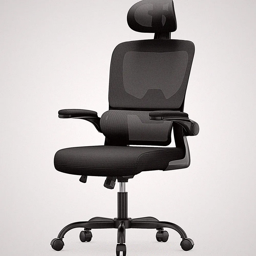 Ergonomisch mit Lordosenstütze, Home Office Schreibtisch Computerstühle verstellbar