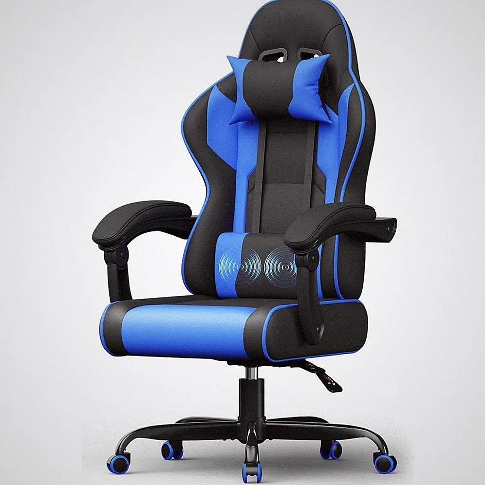 Blauer Ergonomischer Bürostuhl