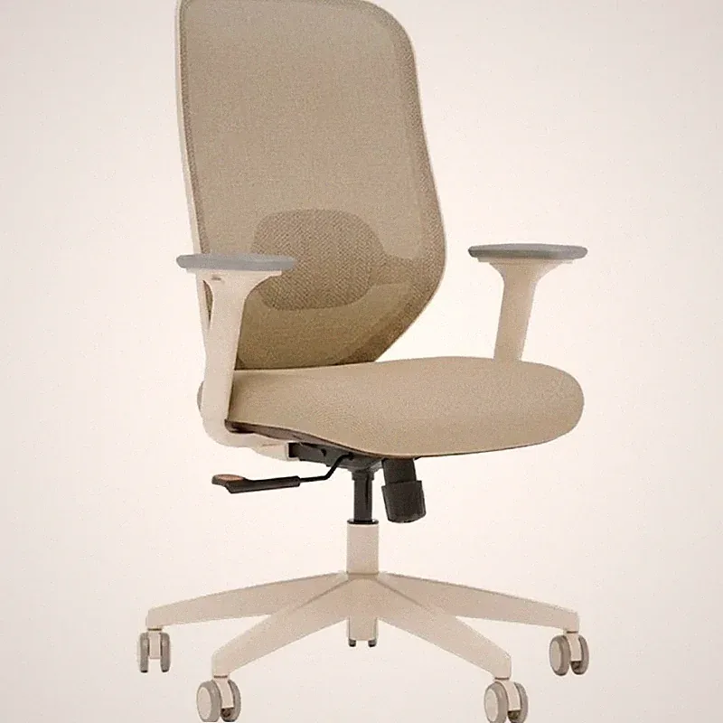 Ergonomischer Bürostuhl C5W-F1, Tragkraft bis zu 150 kg, Netzbezug, beige – A