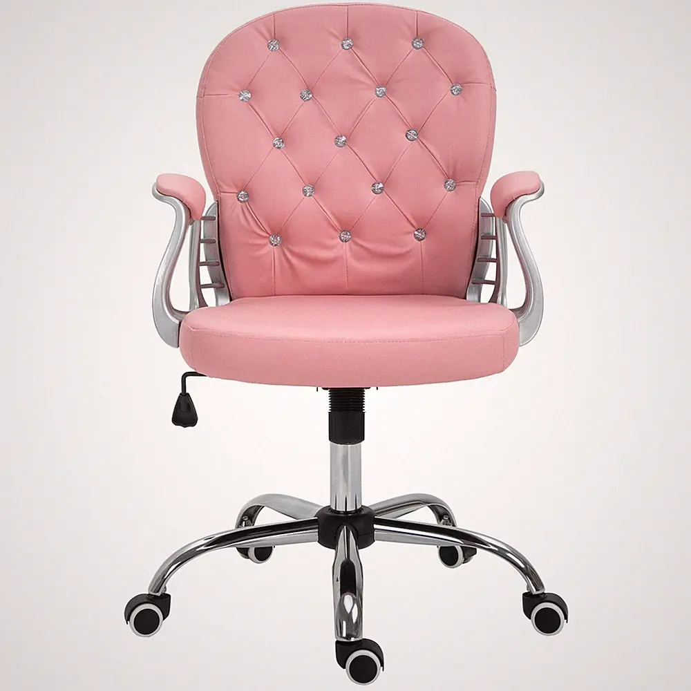 Ergonomischer Bürostuhl Chefsessel Gepolsterte Rückenlehne Kunstleder Renoviert