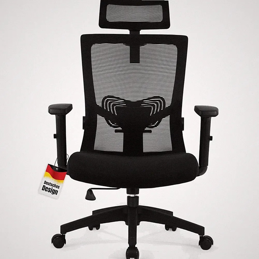 Ergonomischer Bürostuhl Drehstuhl Mesh 150kg Verstellbar Armlehnen