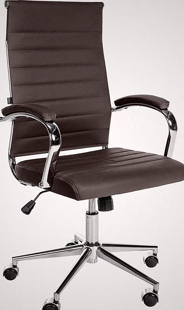 ergonomischer Bürostuhl ECHTLEDER coffee 135kg belastbar Drehstuhl Chefsessel