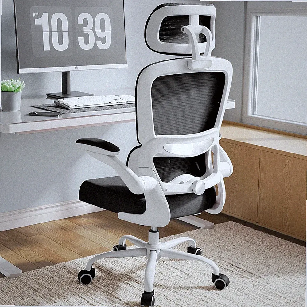 Ergonomischer Bürostuhl Gaming Stuhl mit Kopfstütze, Lordosenstütze, Home Off...