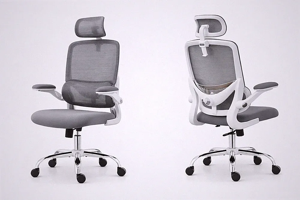 Ergonomischer Bürostuhl Gaming Stuhl Netz Rücken Lendenstütze 150kg