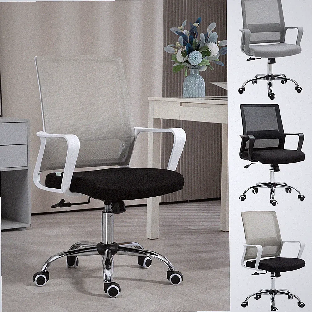 Ergonomischer Bürostuhl höhenverstellbar Netzstuhl mit Drehrollen