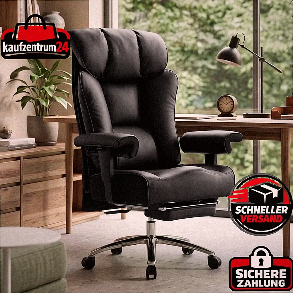 Ergonomischer Bürostuhl Hohe Rückenlehne Breite Sitzfläche für Büro Home Office