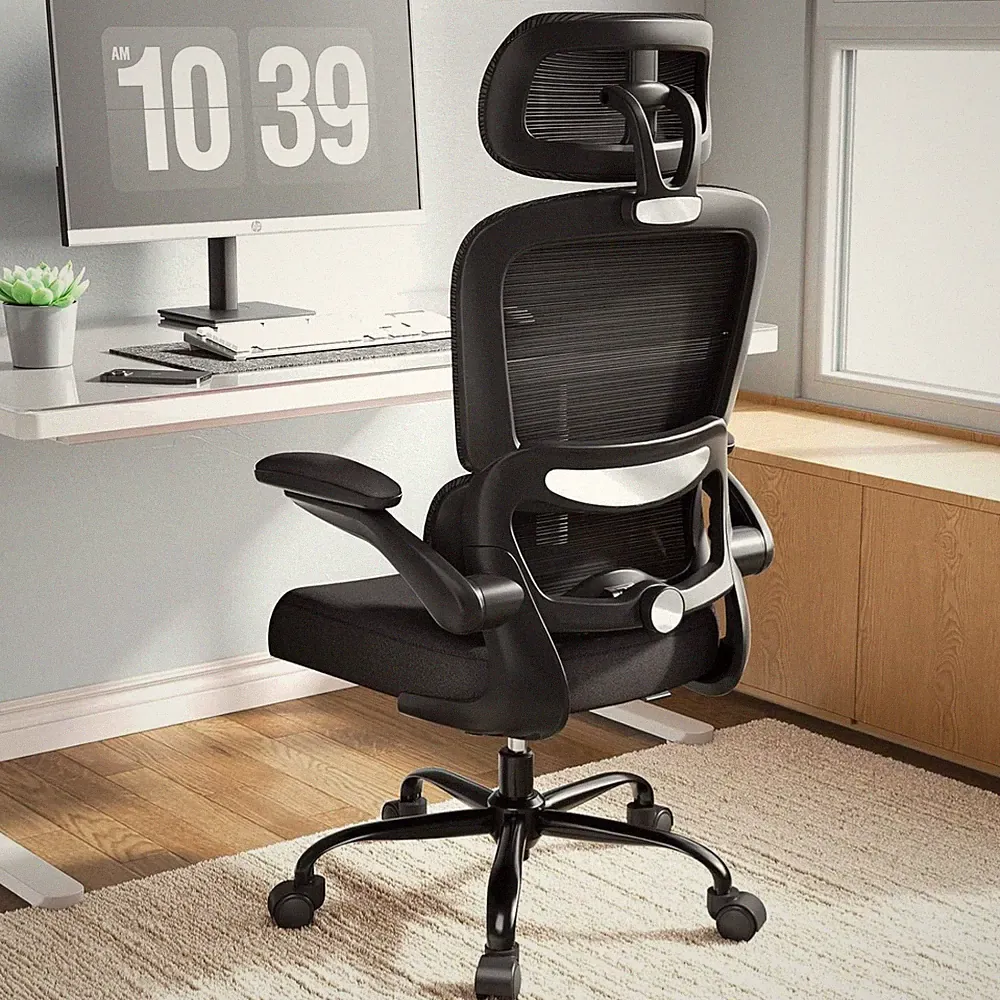 Ergonomischer Bürostuhl Home Office Gaming Stuhl Schwarz 150kg