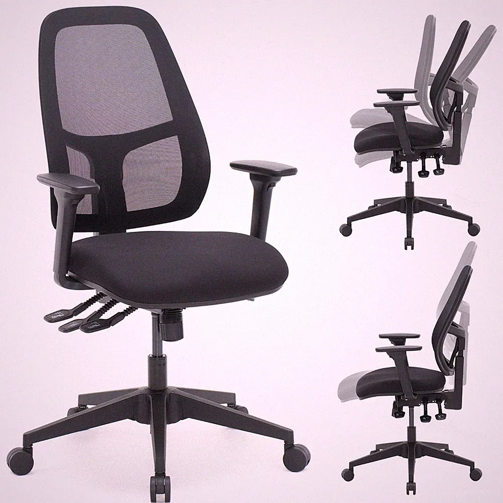 Ergonomischer Bürostuhl, individuell einstellbar für bis 190 cm & 150 kg