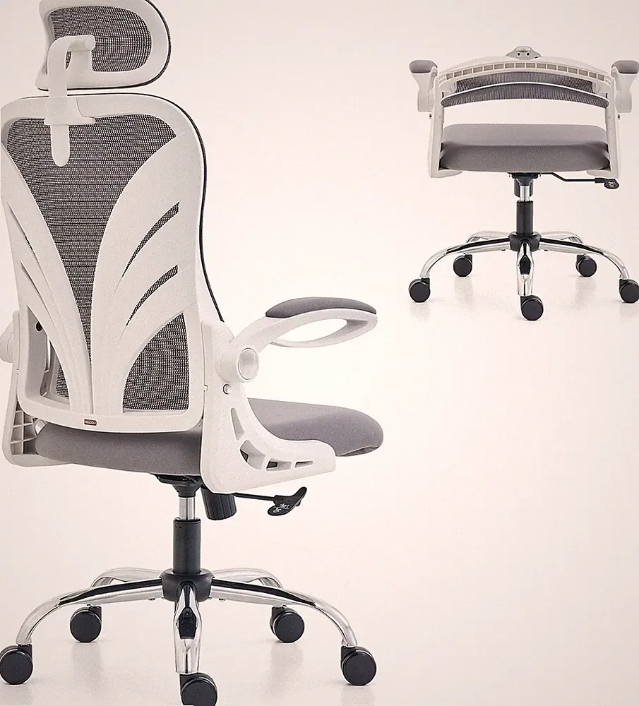 Ergonomischer Bürostuhl klappbare Rückenlehne Mesh Lendenstütze für Schreibtisch