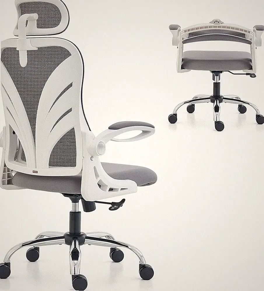 Ergonomischer Bürostuhl klappbare Rückenlehne Mesh Lendenstütze für Schreibtisch