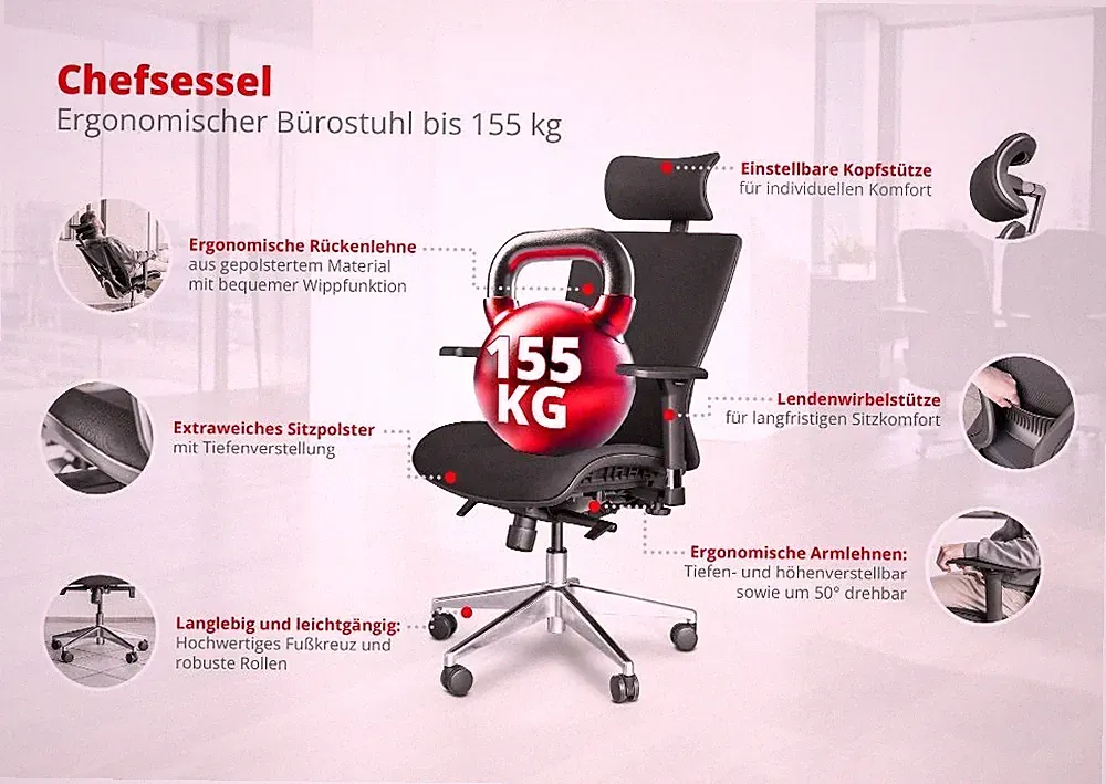 bürostuhl ergonomisch schmal