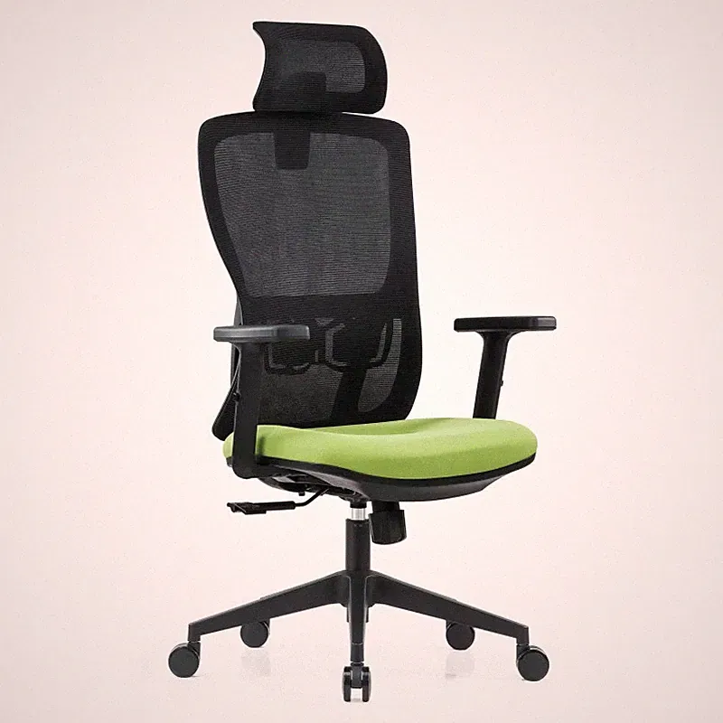 Ergonomischer Bürostuhl Lordosenstütze 2D Kopfstütze Armlehnen Premium Komfort
