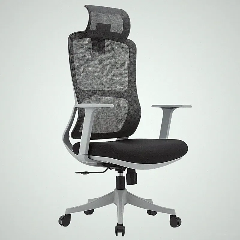 Ergonomischer Bürostuhl Mesh Kopfstütze Lendenstütze Drehstuhl 1160-1330mm Büro