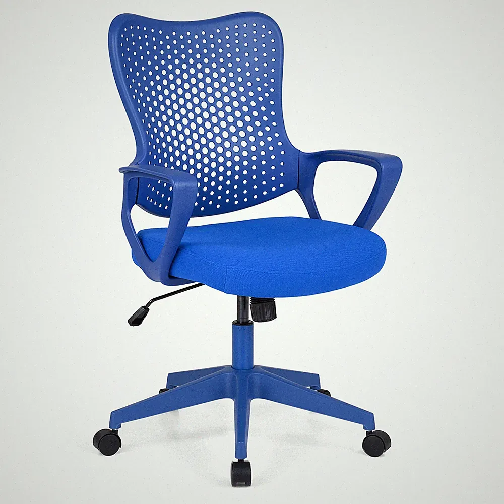 Ergonomischer Bürostuhl mit Atmungsaktive Mesh-Rückenlehne Blau
