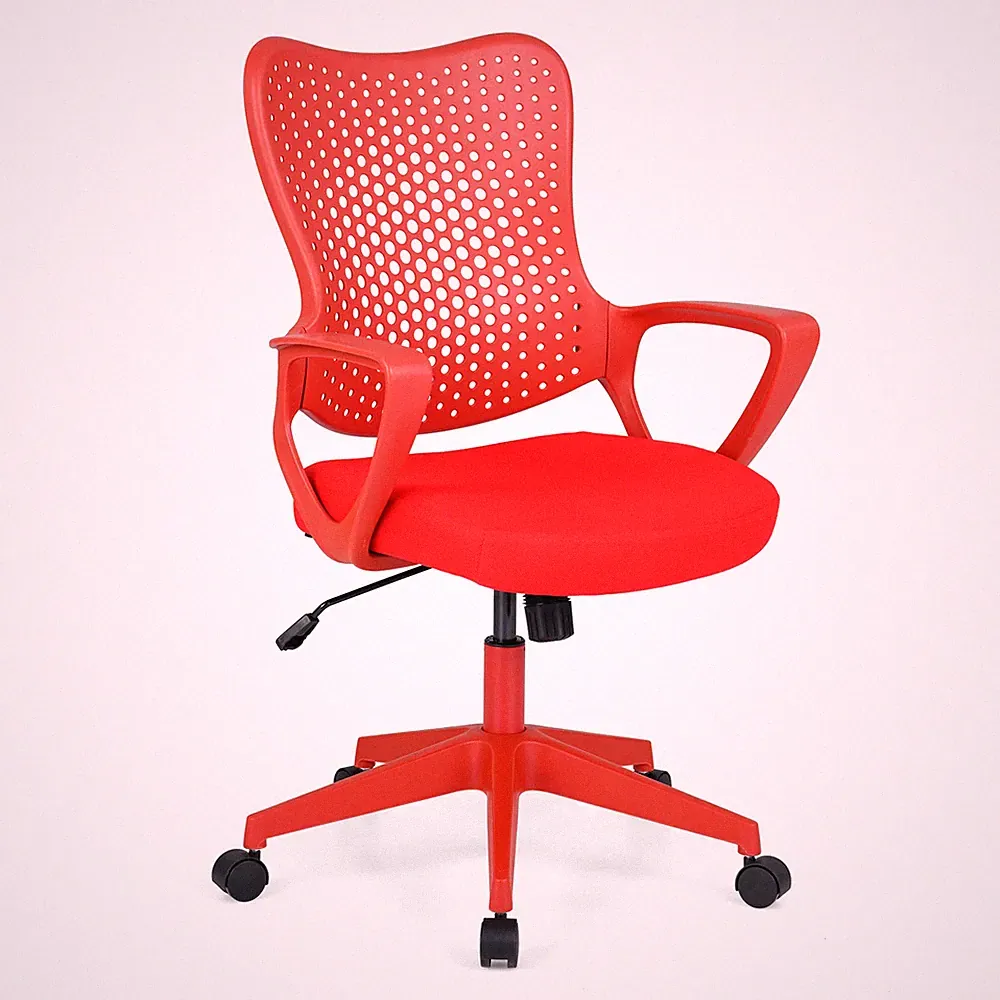 Ergonomischer Bürostuhl mit Atmungsaktive Mesh-Rückenlehne Rot