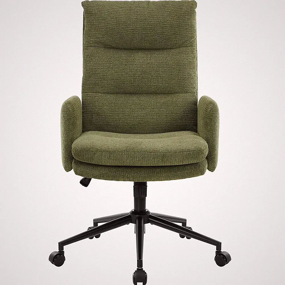 Ergonomischer Bürostuhl mit hoher Rückenlehne, Armlehnenstuhl grün, verstellbar