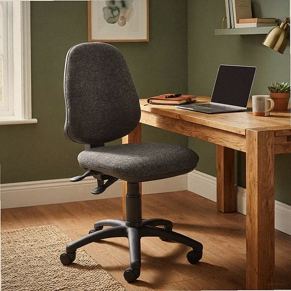 Ergonomischer Bürostuhl mit hoher Rückenlehne und Lordosenstütze - verstellbar & bequem
