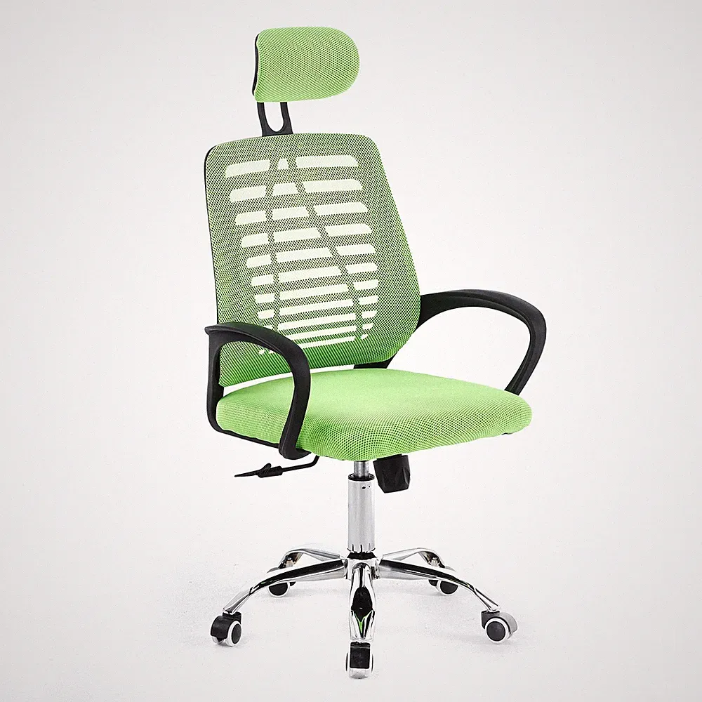 Ergonomischer Bürostuhl mit Kopfstütze Netz Rückenlehne verstellbar Drehstuhl Of