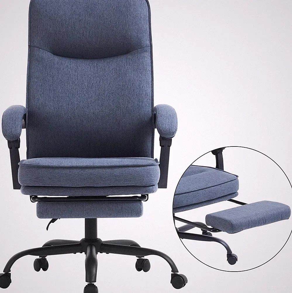 Ergonomischer Bürostuhl mit Liegefunktion, Fußstütze & 150 kg Belastbarkeit
