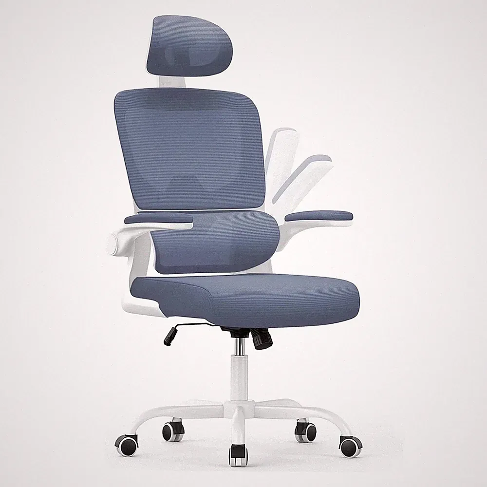 Ergonomischer Bürostuhl mit Lordosenstütze, Home Office Schreibtisch Computerstühle