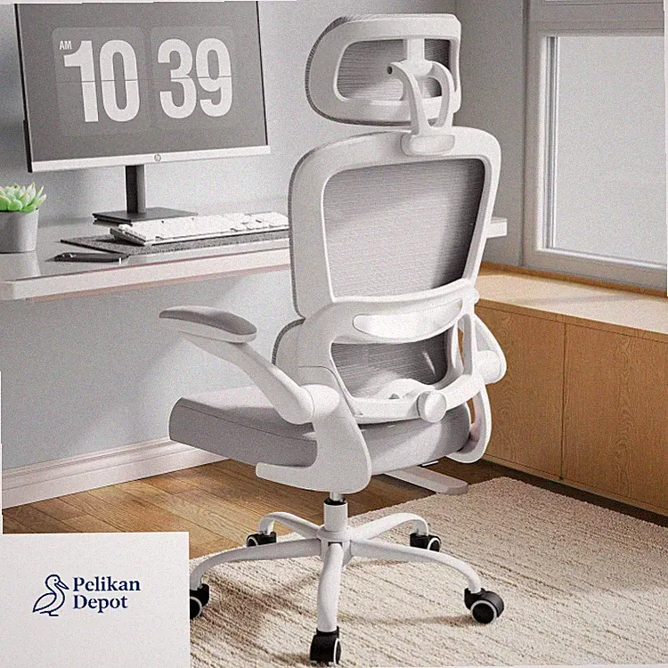 Ergonomischer Bürostuhl mit Lordosenstütze und 2D-Kopfstütze 1
