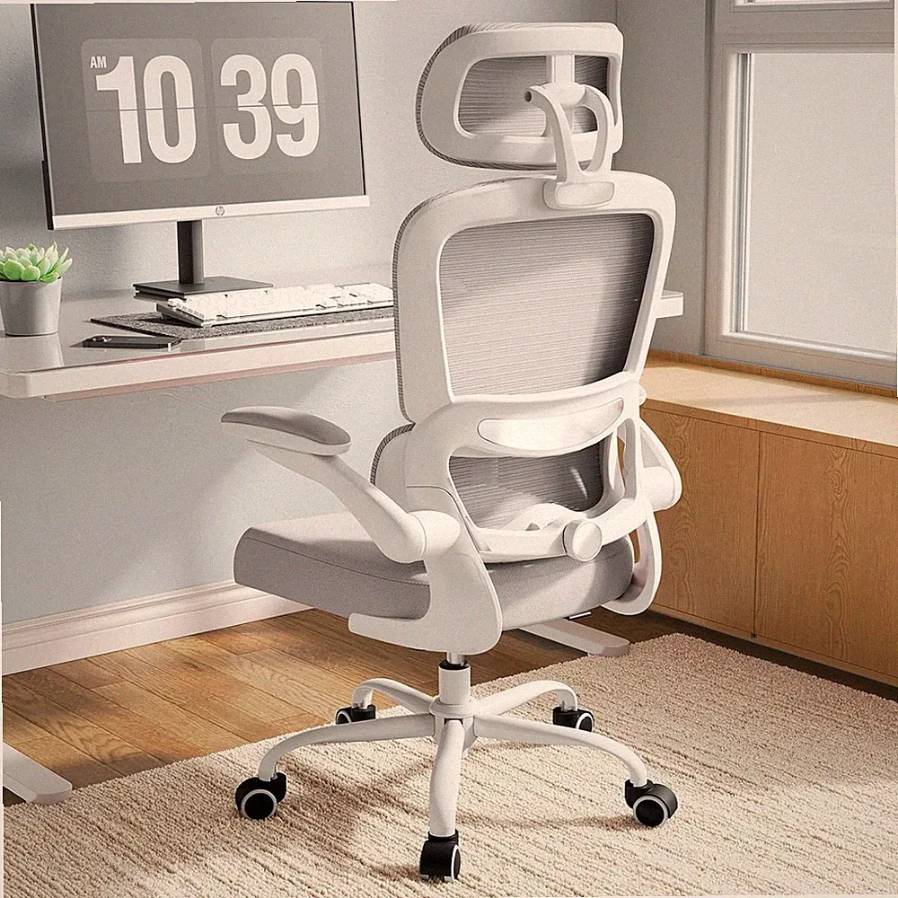 Ergonomischer Bürostuhl mit Lordosenstütze und 2D-Kopfstütze 15