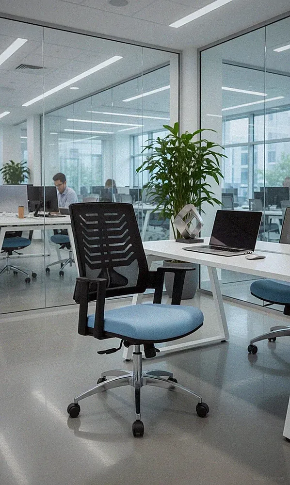 Ergonomischer Bürostuhl mit Mesh Rückenlehne und stabilem Metallgestell