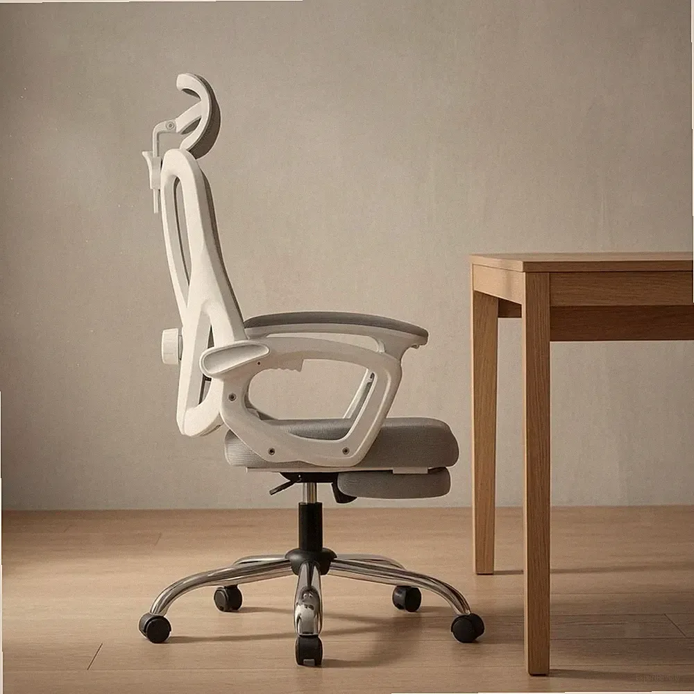 Ergonomischer Bürostuhl mit verstellbaren Armlehnen, Liegefunktion und