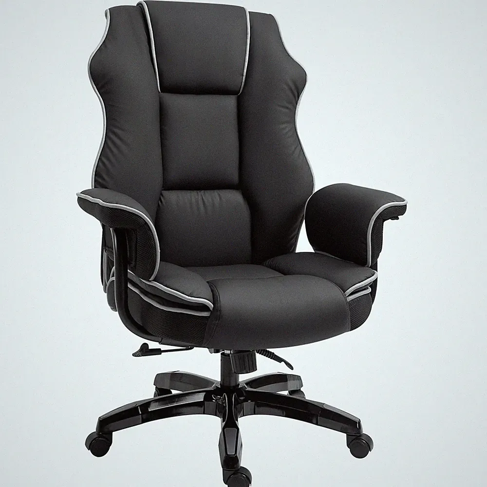 Ergonomischer Bürostuhl mit Wippfunktion Drehstuhl höhenverstellbar Kunstleder
