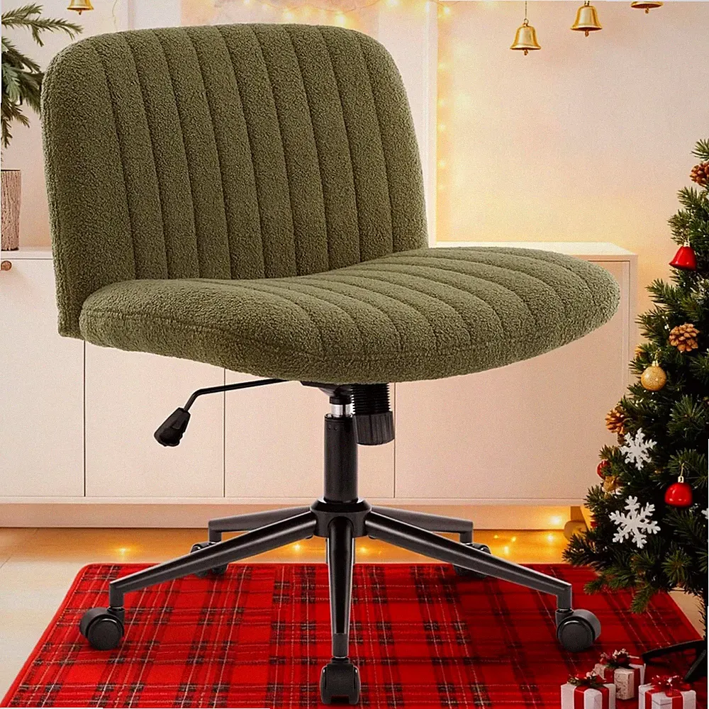 Ergonomischer Bürostuhl ohne Armlehnen, Höhenverstellbar, Grün