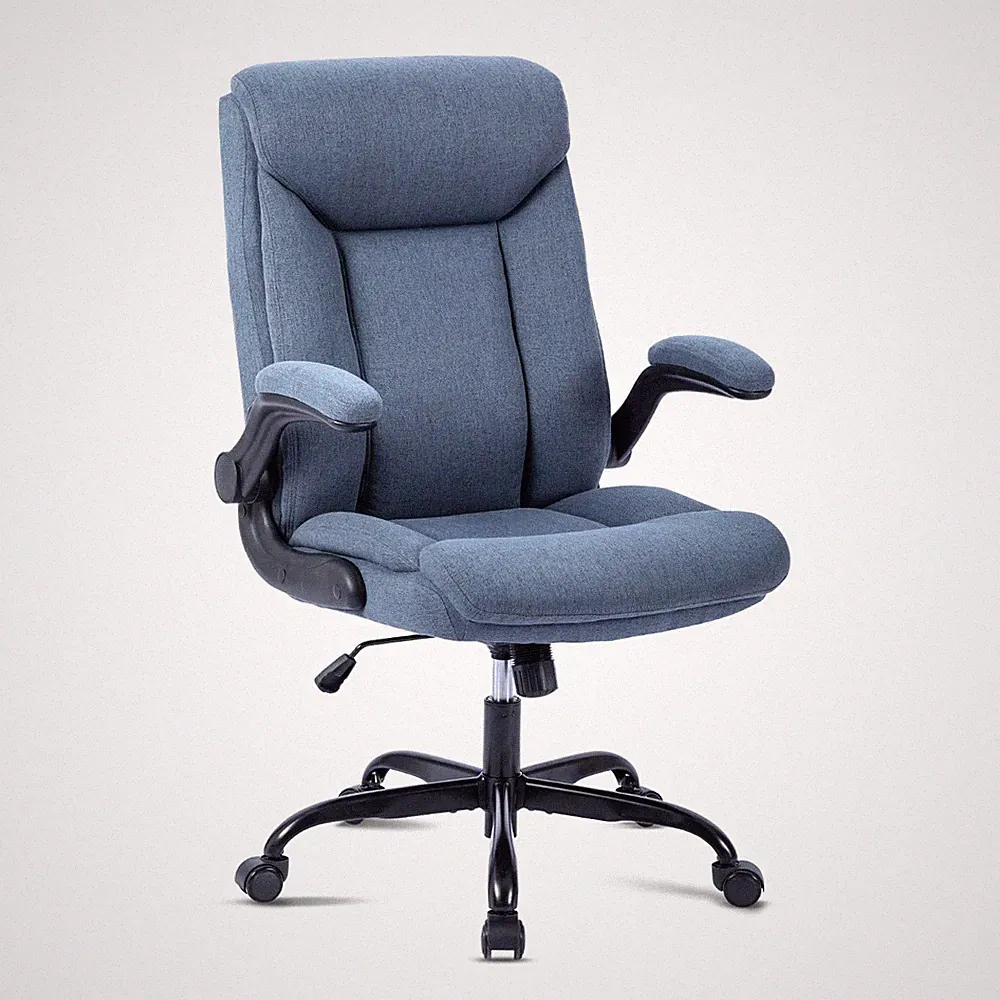 Ergonomischer Bürostuhl Schreibtischstuhl Drehbar Höhenverstellbar in Navy Blau