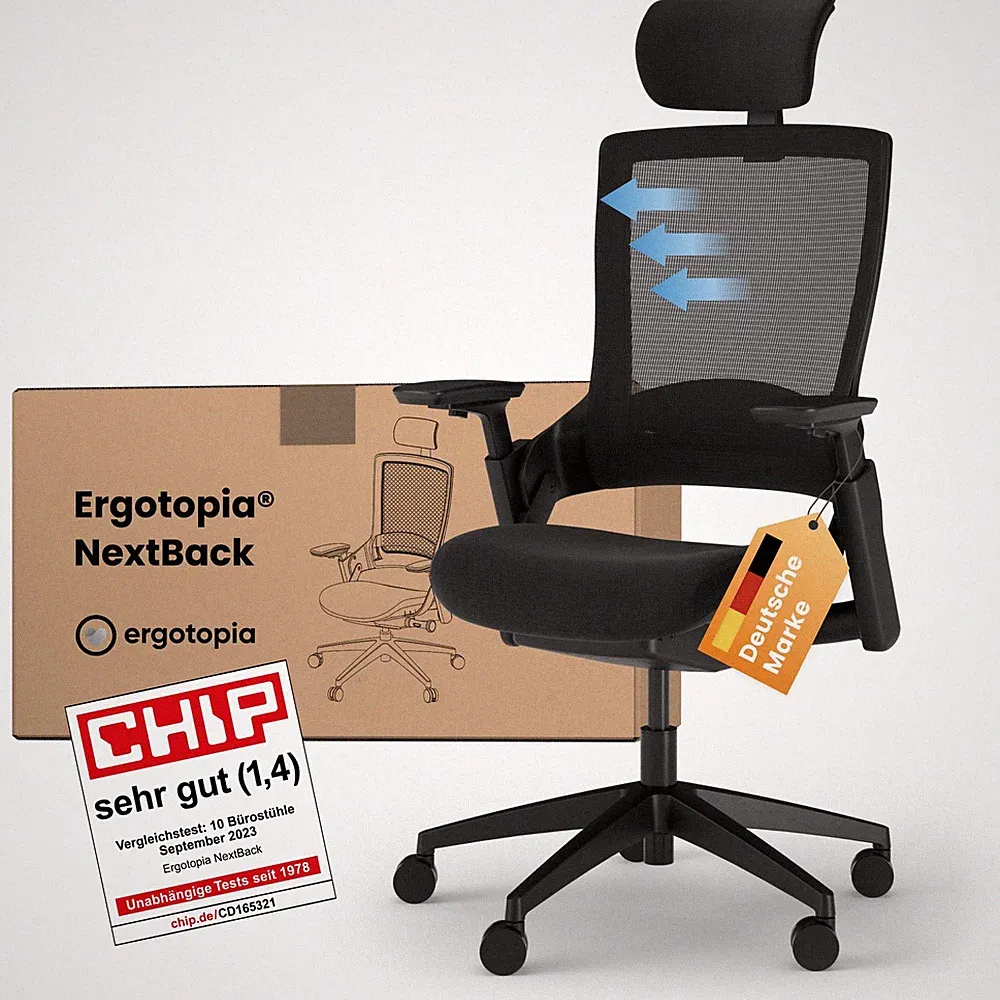 Ergonomischer Bürostuhl Schreibtischstuhl gegen Rückenschmerzen 150kg belastbar