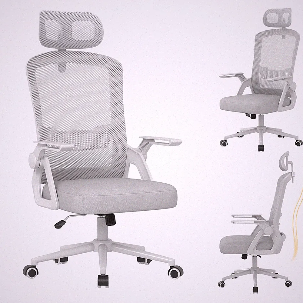 Ergonomischer Bürostuhl Schreibtischstuhl Homeoffice mit Lordosenstütze