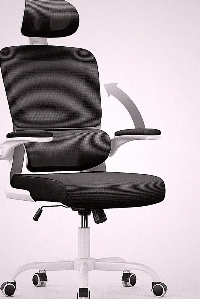 Schwarz-weiße ergonomische Bürostühle