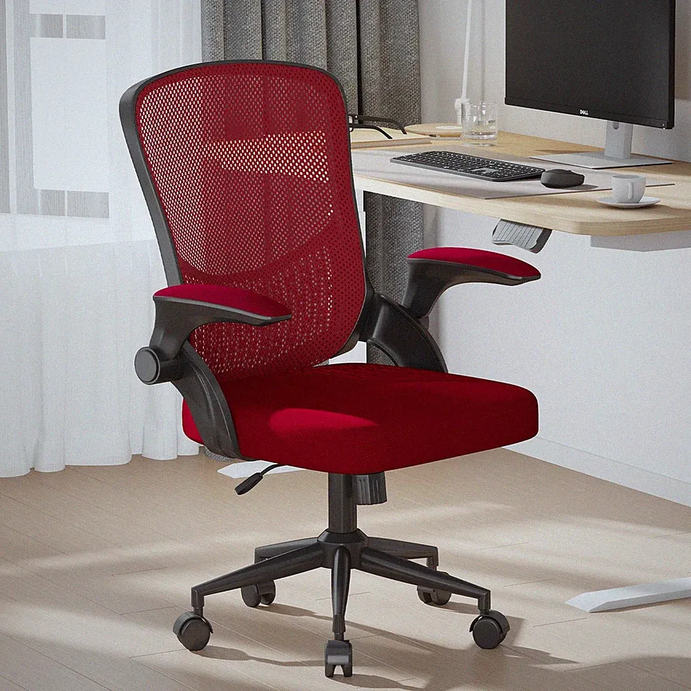 Ergonomischer Bürostuhl Schreibtischstuhl mit Mesh Lendenstütze und Armlehnen